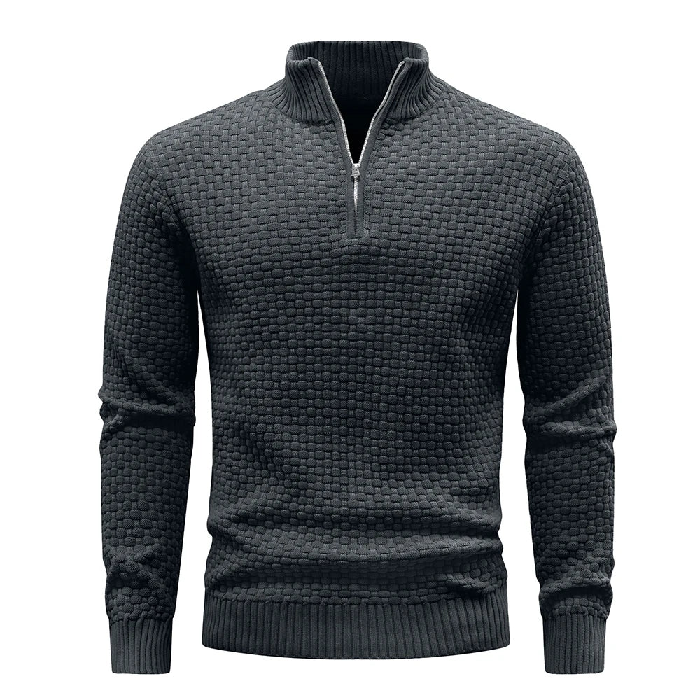 Zip Knit Pullover Sweater